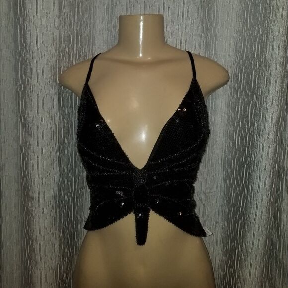 odegal Women's Shimmer Sequin Butterfly Backless Embroidery Costumes Outfits Bel - Picture 9 of 14